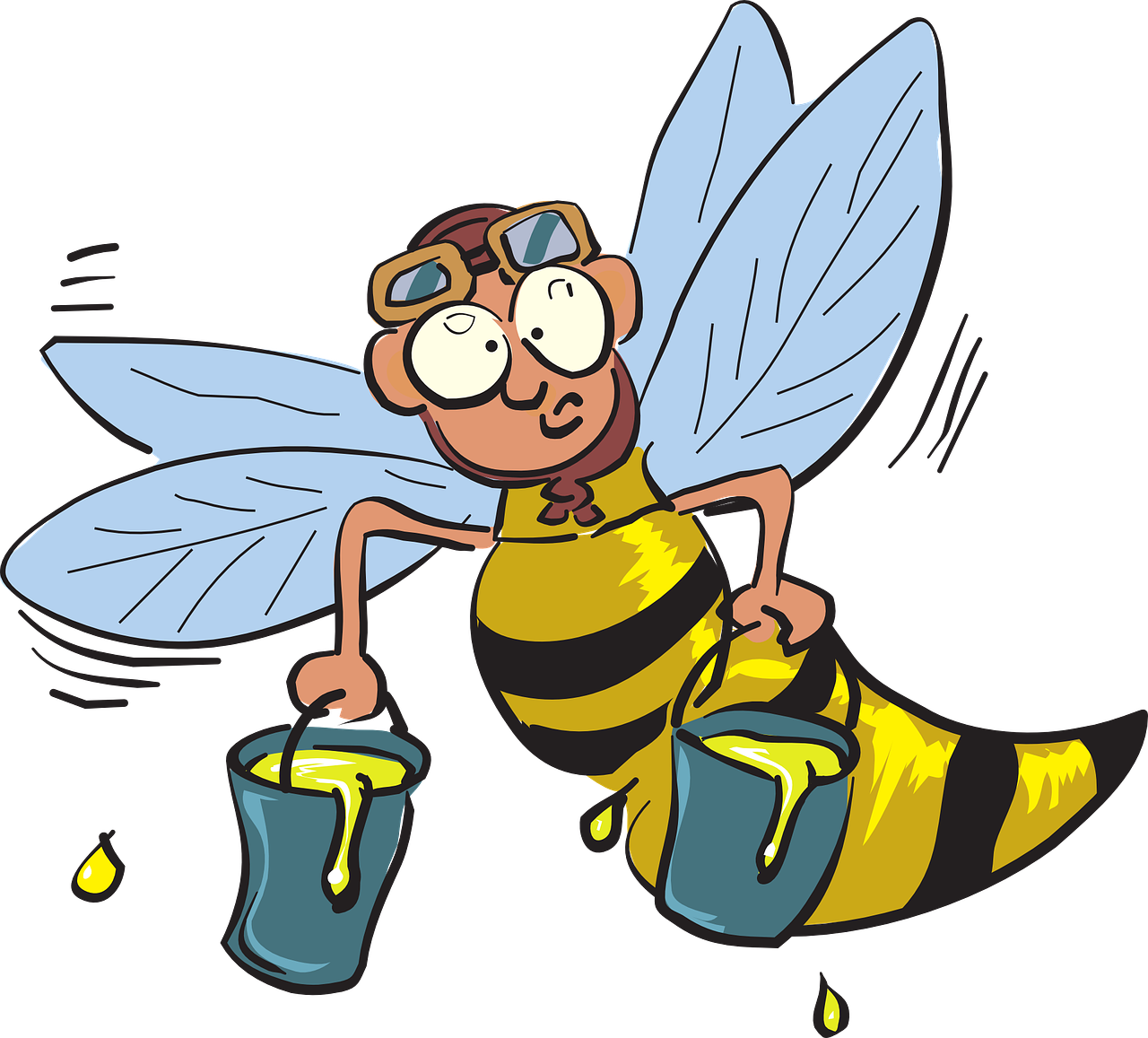 Goofy Worker Bee - Png Worker Bee (1280x1157), Png Download