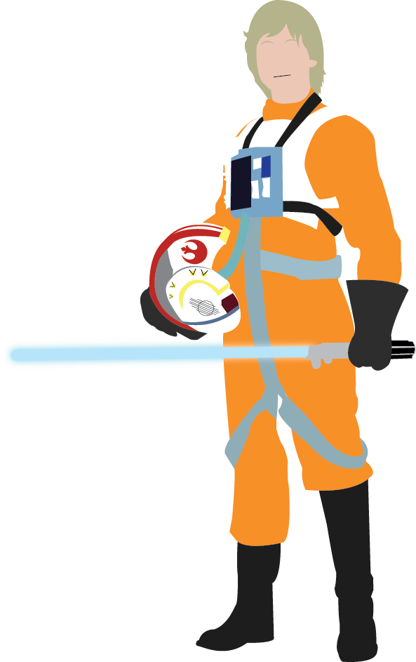 Luke Skywalker Clipart At Getdrawings - Skywalker Family (593x943), Png Download