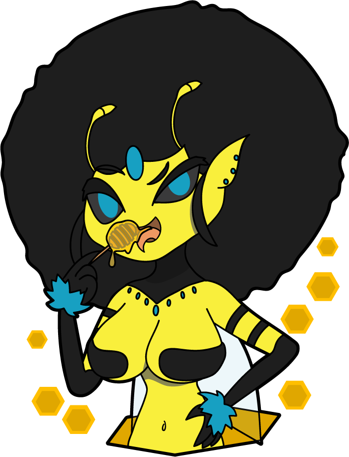 Afro Png Library Huge Freebie Download - Queen Bee Fan Art (697x912), Png Download