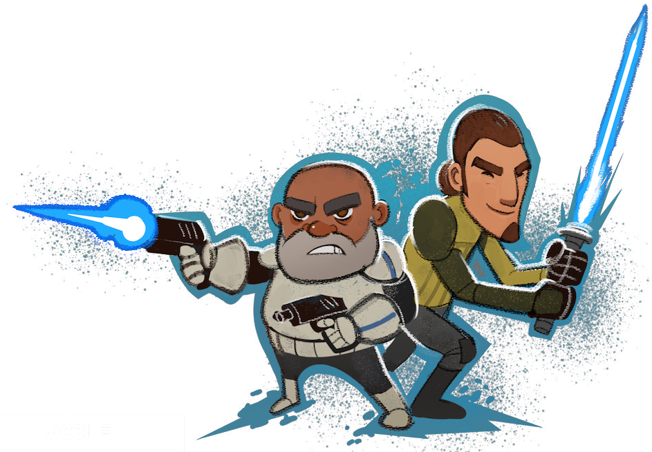 Captain Rex Ahsoka Tano Anakin Skywalker Kanan Jarrus - Star Wars Rebels Rex And Kanan (943x654), Png Download