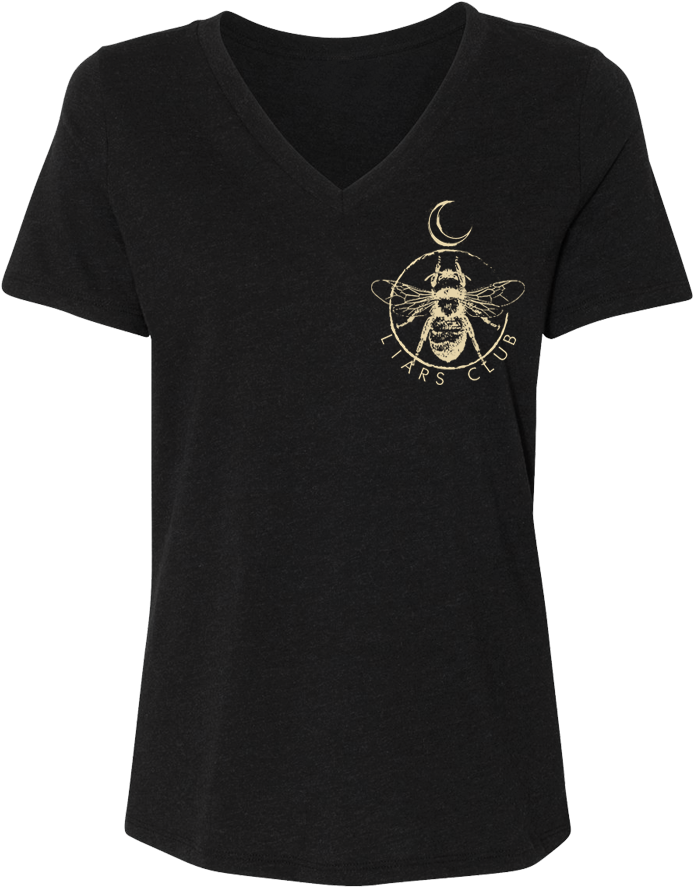 Liars Club "queen Bee" V-neck Tee - Shirt (825x1024), Png Download