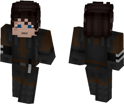Anakin Skywalker - Dark Blue Hair Girl Minecraft Skin (584x497), Png Download