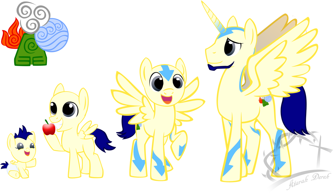 Aang, Alicorn, Artist - Avatar The Last Airbender My Little Pony (1080x628), Png Download