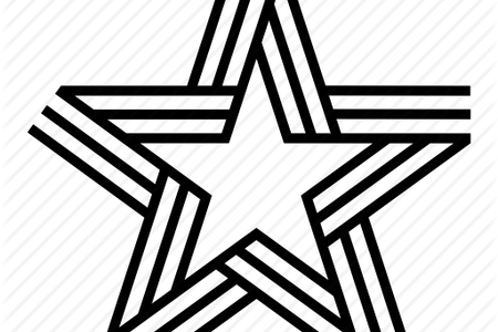 Abstract Lines Black And White Png - Celtic Pentagram (450x300), Png Download