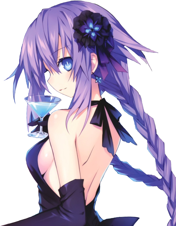 Hyperdimension Neptunia Purple Heart Dress (605x777), Png Download