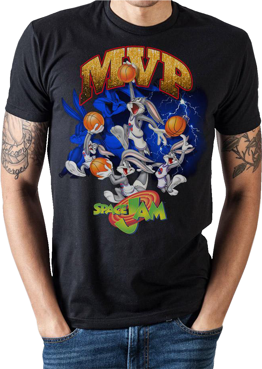 Mvp Bugs Bunny Space Jam T-shirt - Space Jam Shirt (900x1250), Png Download