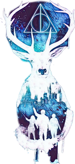 Harrypotter Deathlyhallows Freetoedit Stag Hogwarts - Freng Harry Potter Logo W0012 Samsung Galaxy S8 Plus (240x525), Png Download