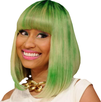 Download Hd Nicki Minaj With Green Hair Transparent Png Image Nicepng Com
