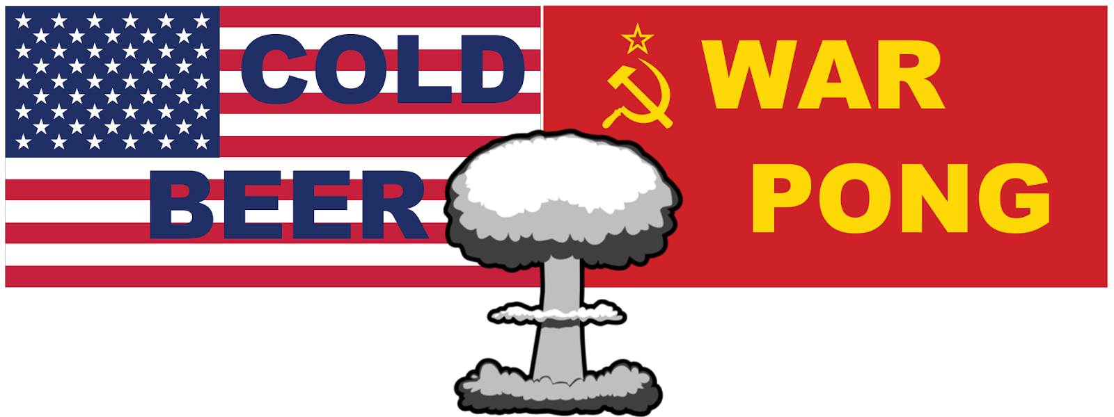 Cold War Beer Pong - Us Flag (1600x836), Png Download