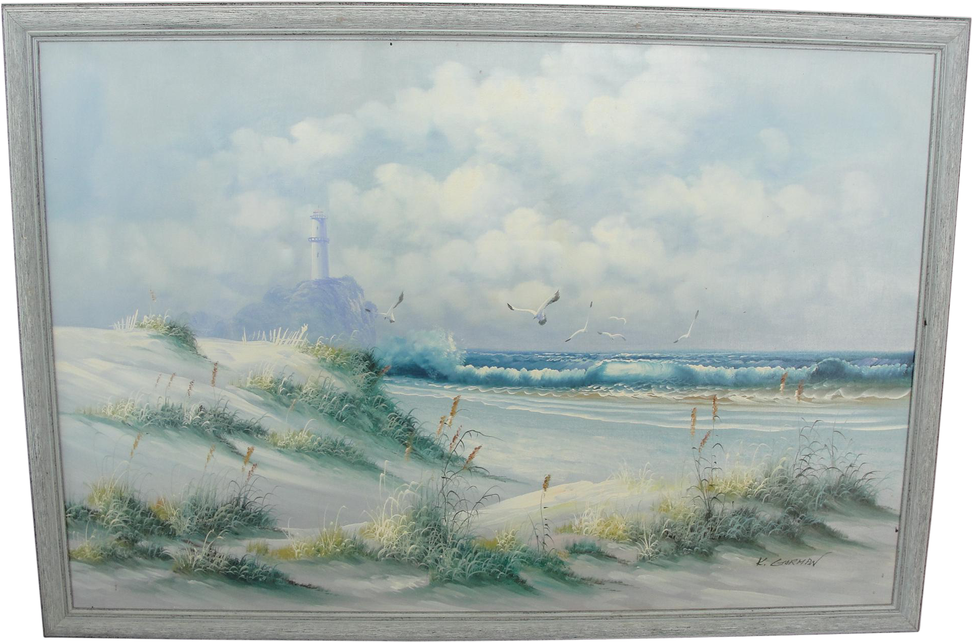 Beach - Painting (2132x1409), Png Download