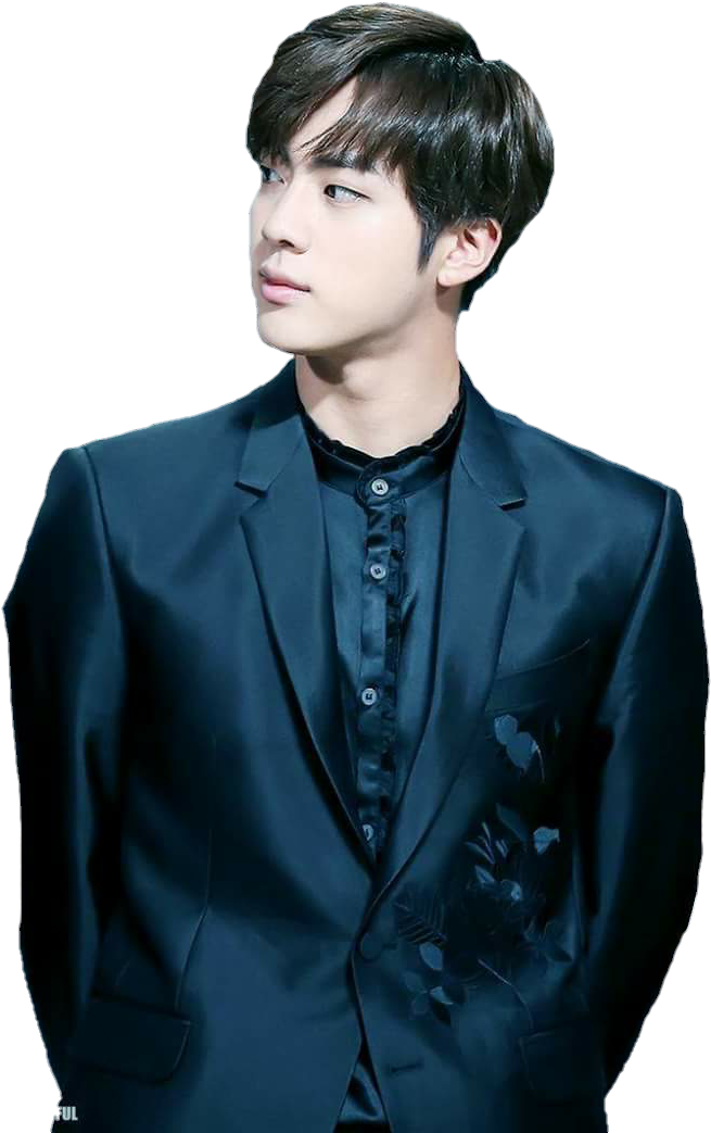 Jin Bts Black Clothes (720x1080), Png Download