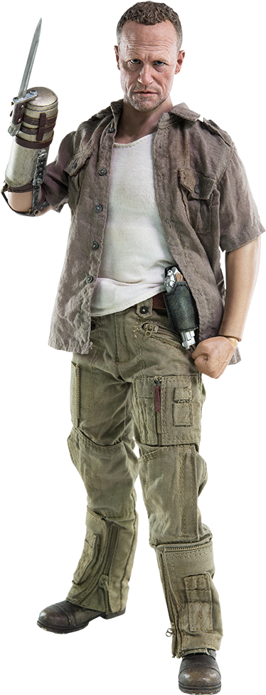 12" The Walking Dead Sixth Scale Figure Merle Dixon - Walking Dead Merle Dixon 1:6 Scale Action Figure (480x1000), Png Download