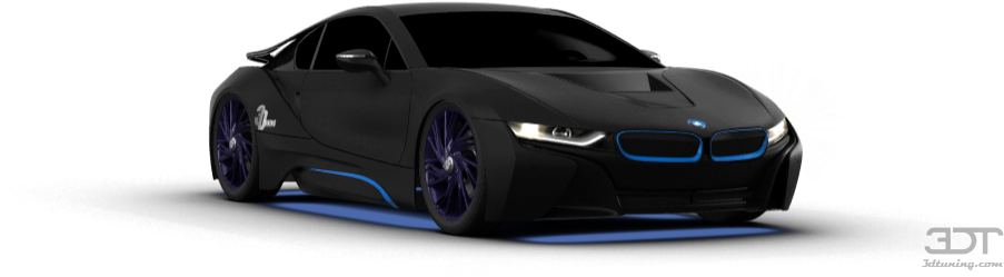 Bmw I8 Series Coupe 2014 Tuning - 2014 (1004x373), Png Download