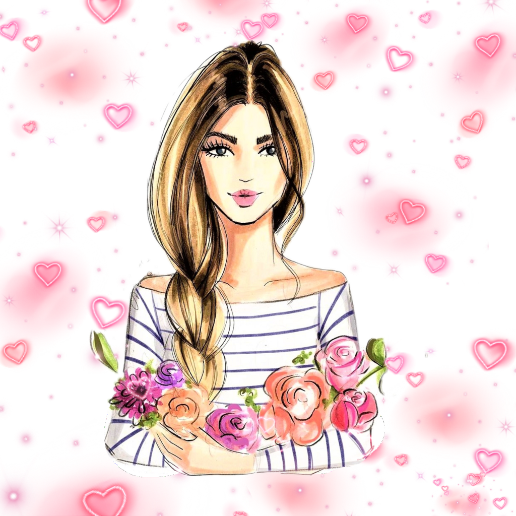 Flower Beautiful Girl Bring Me Flowers 🌸💐 And I'll - Holly Nichols Illustrations Weekend (1024x1024), Png Download