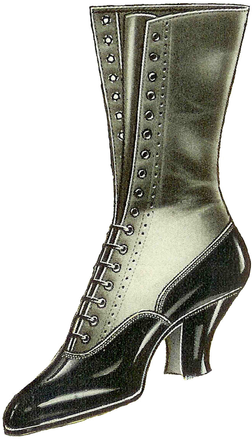 Vintage Clothespin Png - 1915 Boots (951x1600), Png Download