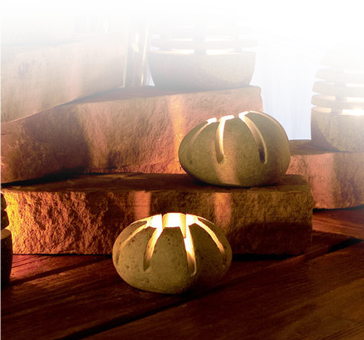 Garden Age Supply Star Cut River Stone Candleholder (750x750), Png Download