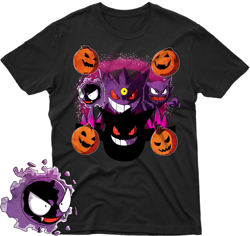 Ghost Pokemon Ghastly Haunter Gengar Halloween Autumn - Halloween Squirtle Pokemon (857x810), Png Download