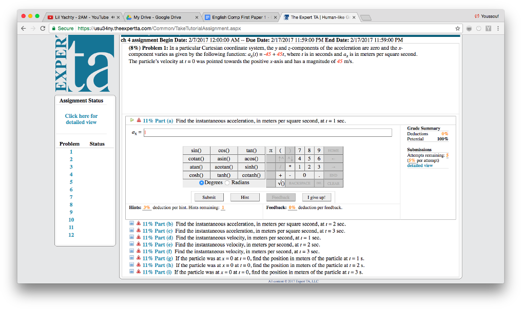 Lil Yachty 2am Youtube 4e X L My Drive Google Drive - Chegg (1024x610), Png Download