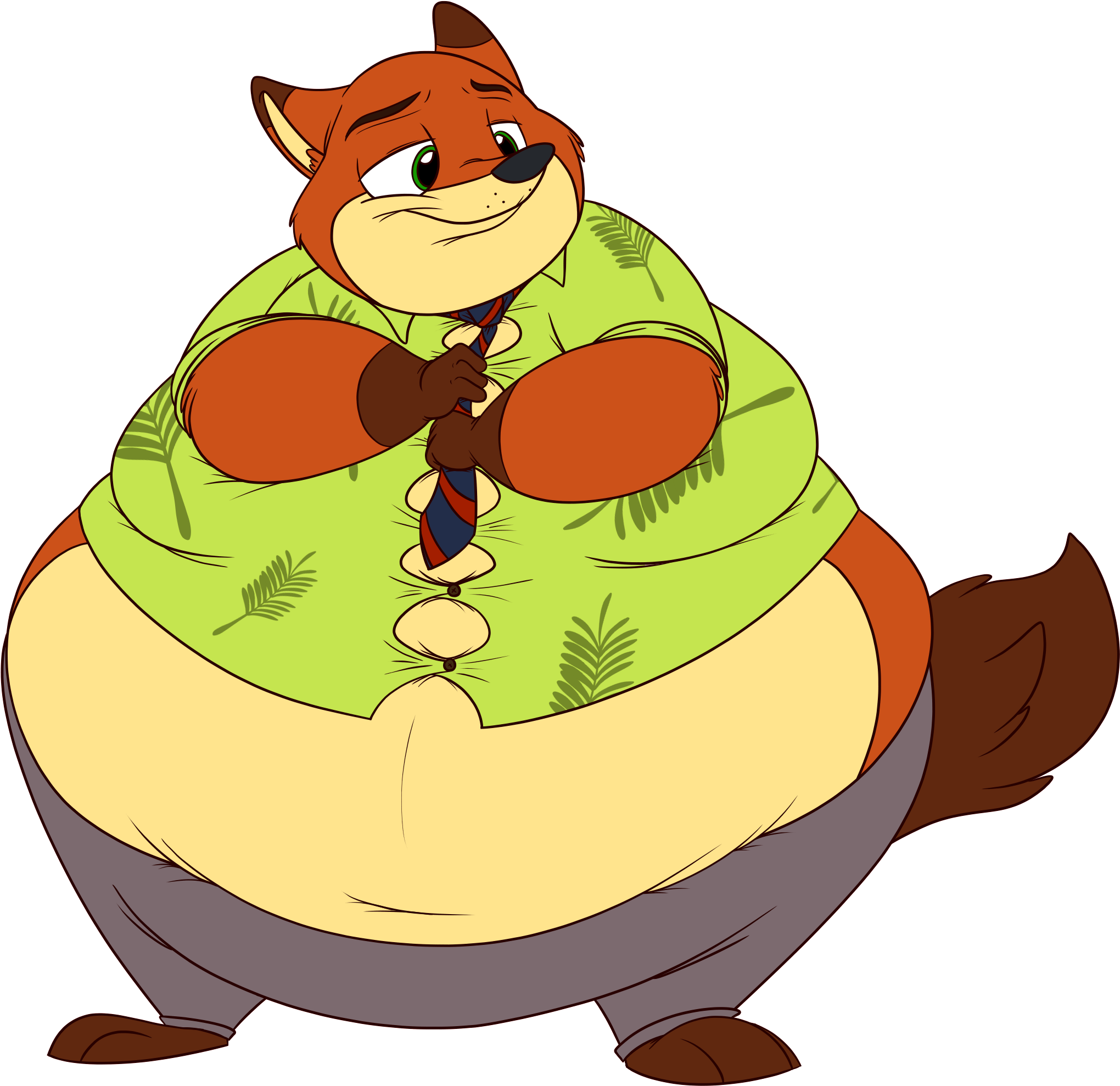 Fat Nick Wilde - Nick Wilde Weight Gain (2732x2048), Png Download