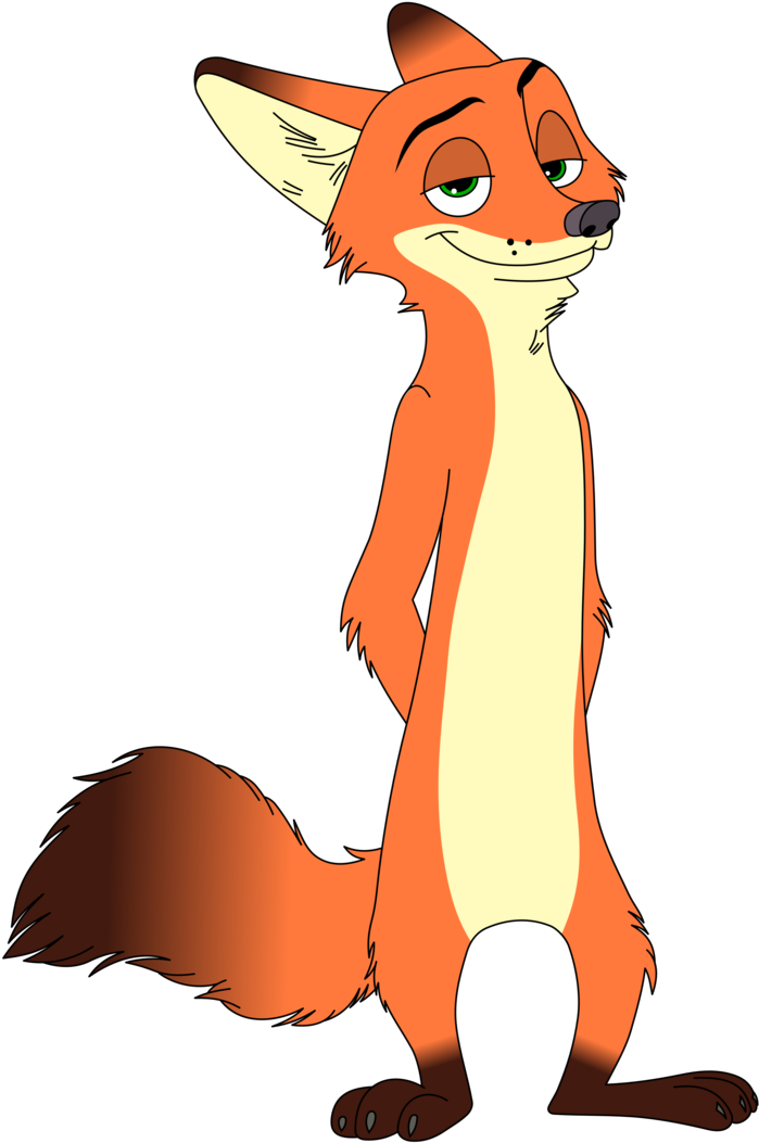 Naked Nick Wilde By Kol98 - Kol98 Deviantart (741x1078), Png Download