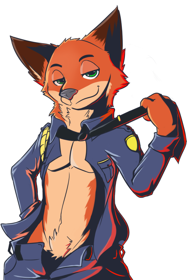 Tiger Nick Wilde Lt - Zootopia (710x962), Png Download