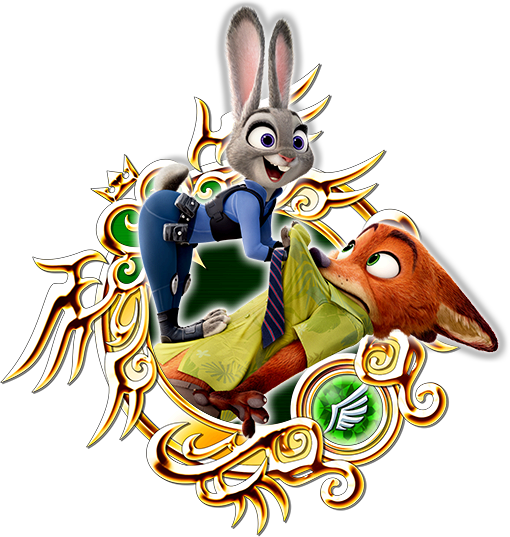 Judy & Nick B - Kingdom Hearts Union X 7 Star Medals (510x537), Png Download