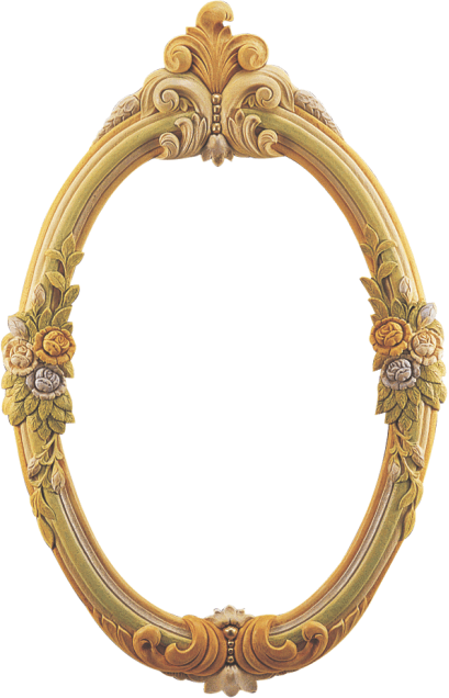 Aw6122cl - Wooden Mirror Frame Png (409x636), Png Download