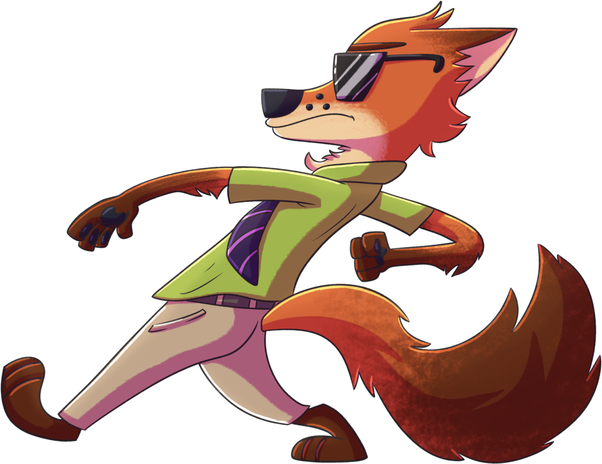 Nick Wilde Dog Like Mammal Mammal Cartoon Vertebrate - Mammal (1280x942), Png Download