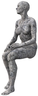 Adult Content Safesearch Woman, Stone Figure, Statue, - Carving (453x340), Png Download