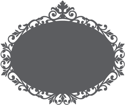 Chalkboard Frame Mirror Mirror Wall Art Decal Wall - Vintage Logo De Maquillaje (450x450), Png Download