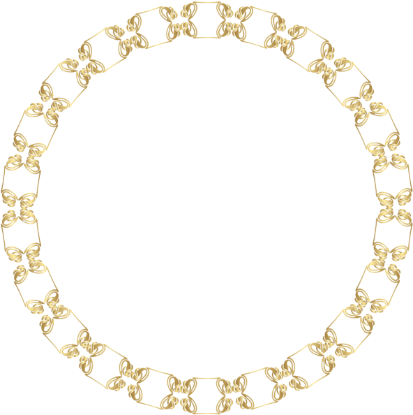 Round Border Frame Gold Png Clip Art Image - Dot Circle Svg (599x600), Png Download