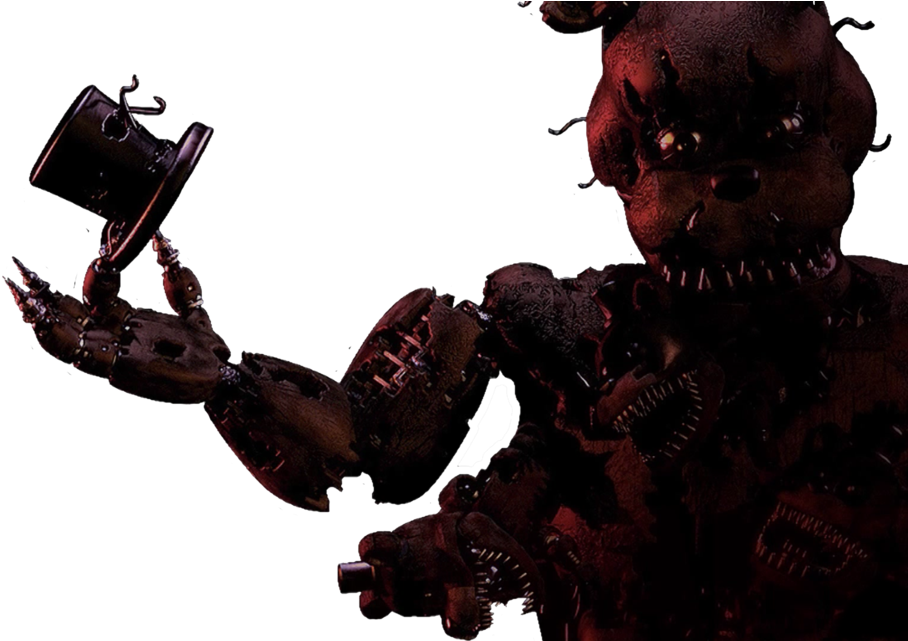 Nightmare Freddy Face - Fnaf 4 Nightmare Freddy Png (1024x640), Png Download