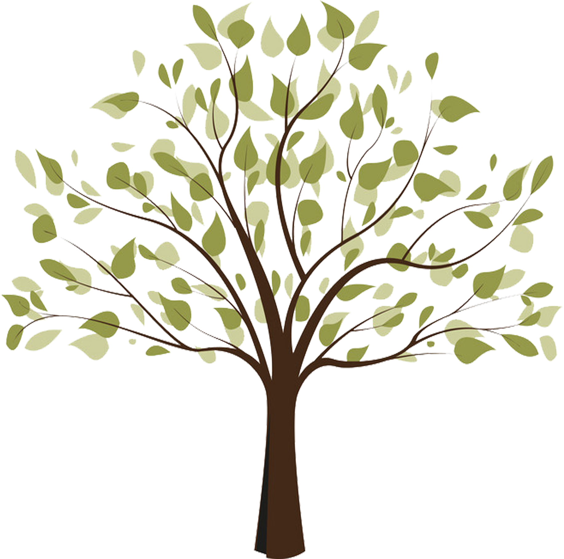 Png Black And White Content Clip Art Cartoon Trees (2362x2362), Png Download