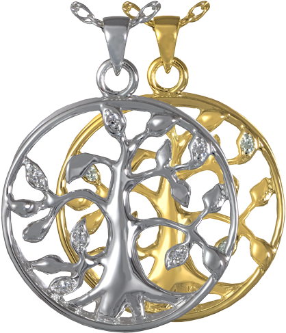 Tree Of Life Necklace - Silver Cremation Jewelry: Tree Of Life (500x500), Png Download