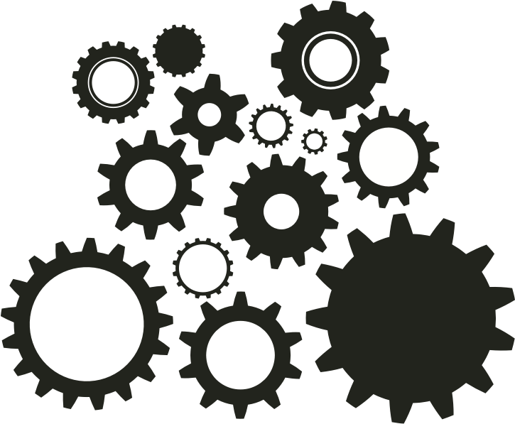 Gear Stencil - 5'x7'area Rug (764x636), Png Download