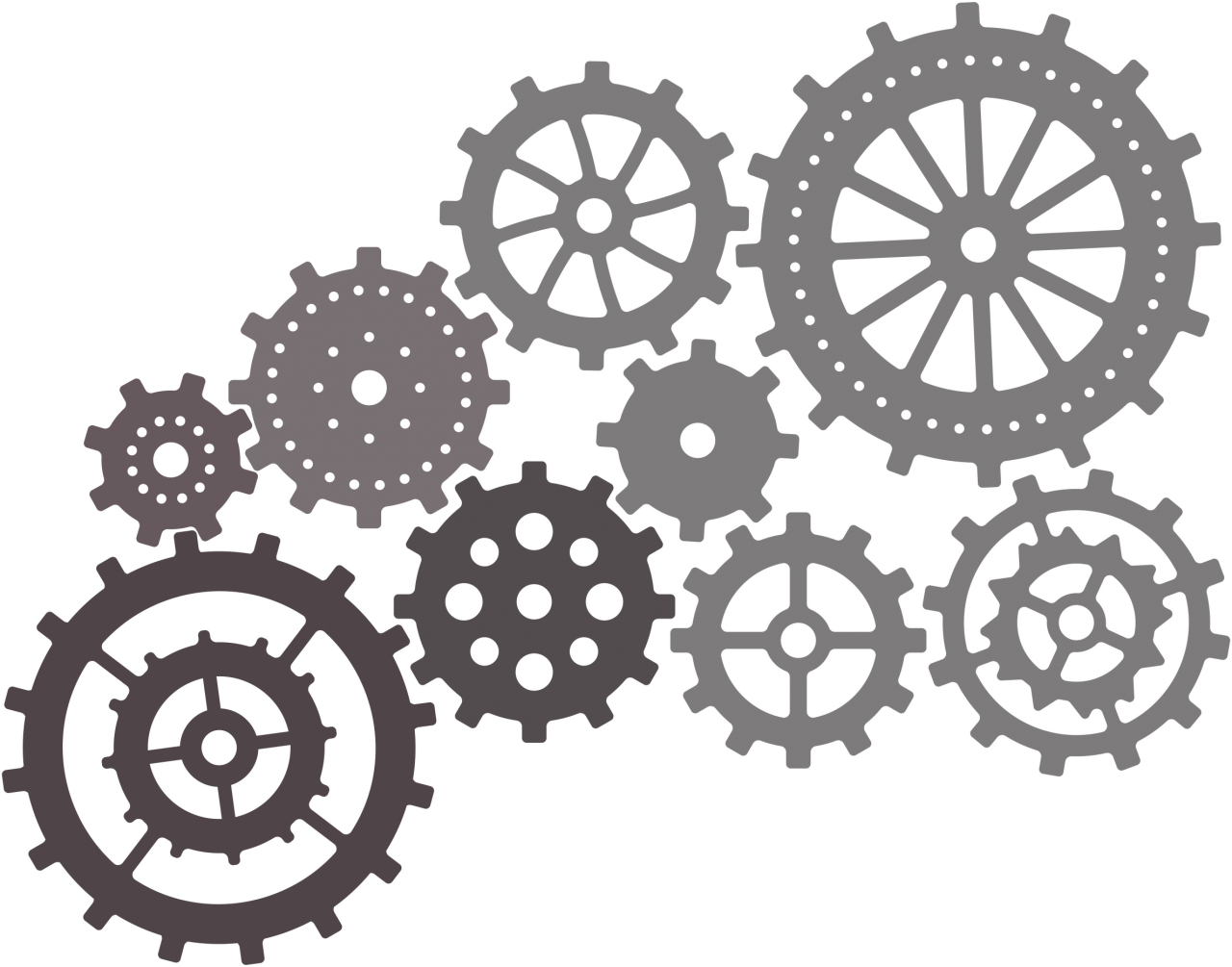 Cheery Lynn Gears - Gears Clipart (1280x1005), Png Download