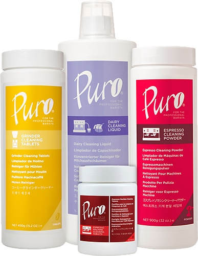Cleaning Products For The Professional Barista - Urnex Puro (387x500), Png Download