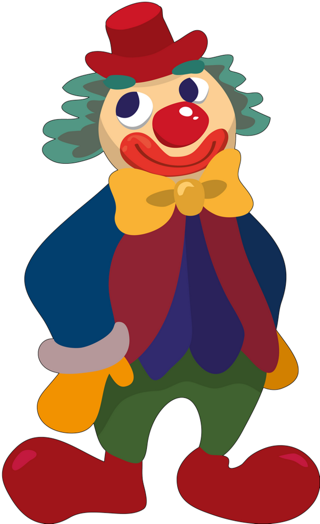 Clown - Cartoon Circus (631x1024), Png Download