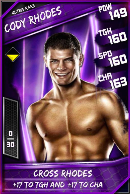 Cody Rhodes - Ultra Rare - Cody Rhodes Wwe Supercard (576x1024), Png Download