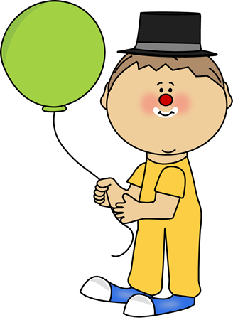 Kid Circus Clown Clip Art - Kid Clown Clipart (328x450), Png Download