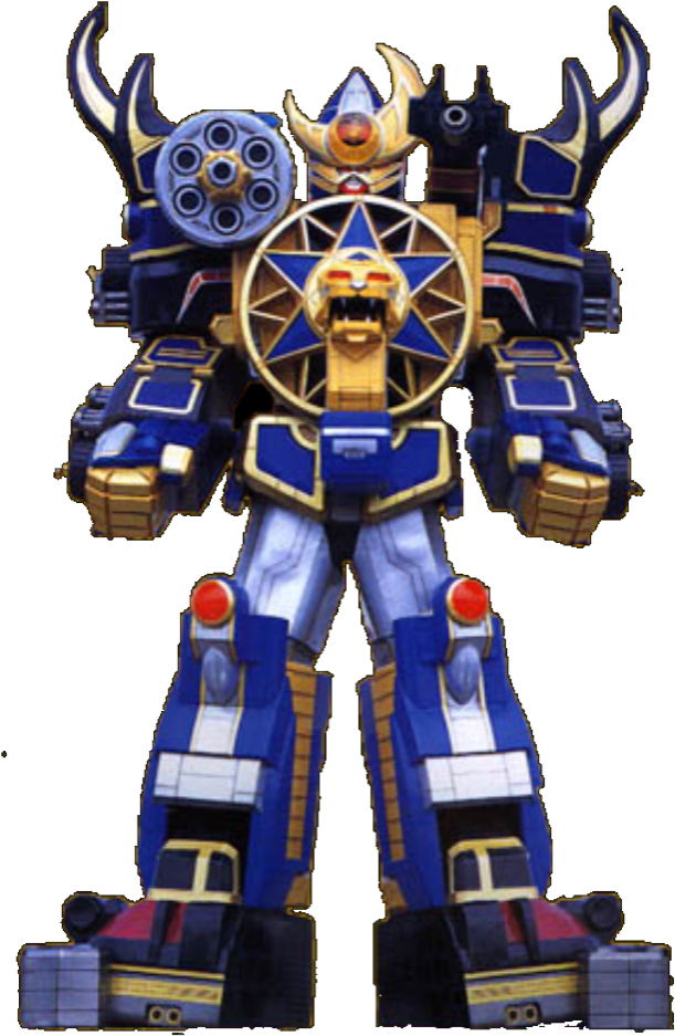 Thunderstorm Megazord & Gouraisenpuujin - Power Rangers Robot Ninja (640x965), Png Download
