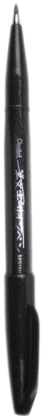 Pentel Fude Touch Sign Pen, Black - Eye Liner (450x450), Png Download