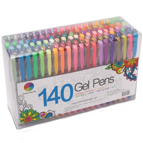 10gel Pens Set, 140 Colors - Smart Color Art 140 Colors Gel Pens Set Pen For Adult (600x600), Png Download