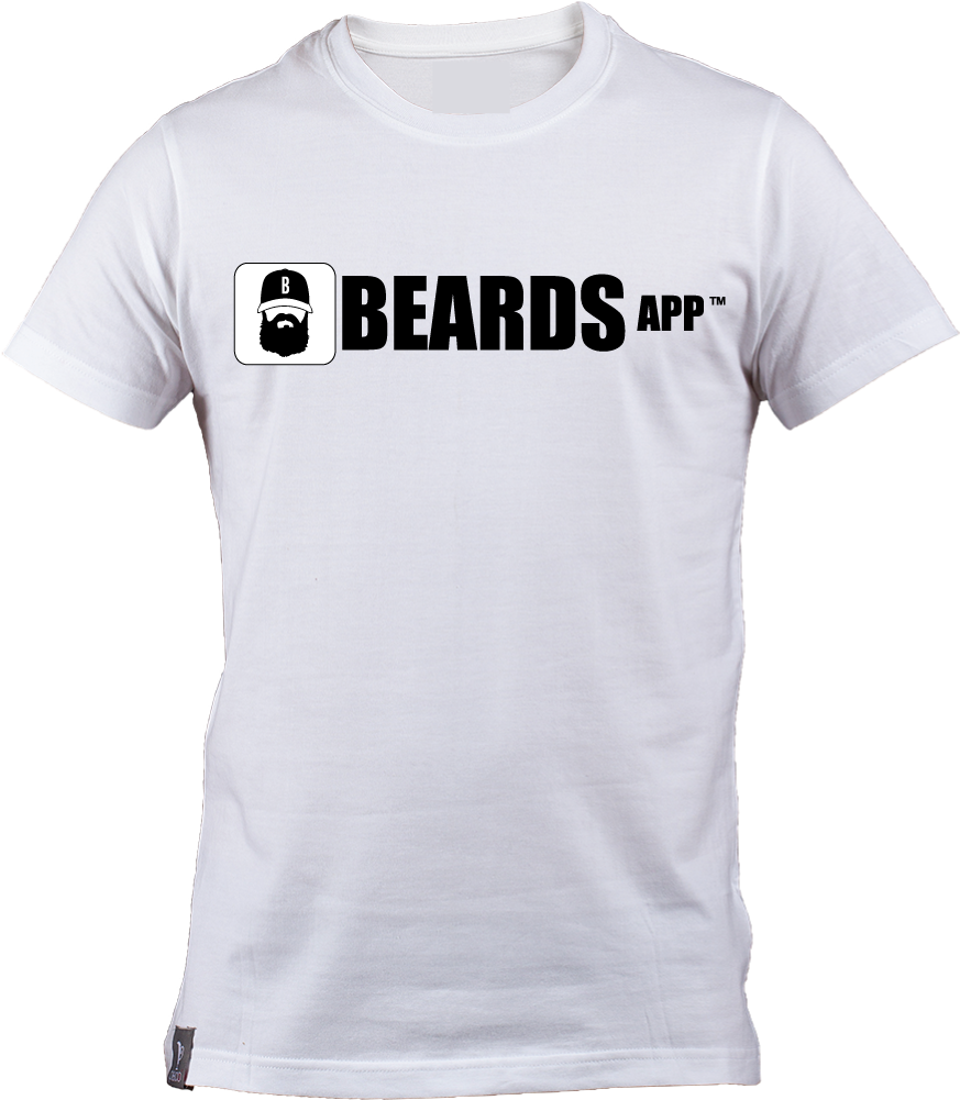 White Beards App Men's T-shirt - Plain White Customized T Shirt (1000x1000), Png Download