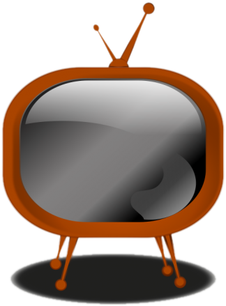 Tv Clipart Vintage Tv - Cartoon Tv (416x475), Png Download