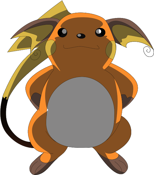 Photo - Raichu Pokemon (530x596), Png Download