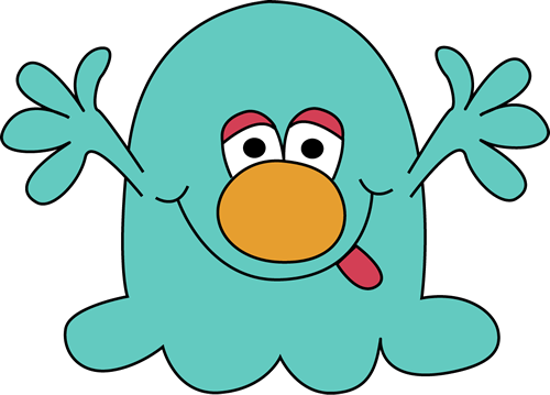 Slimy Monster - Number Bonds Monsters (500x359), Png Download