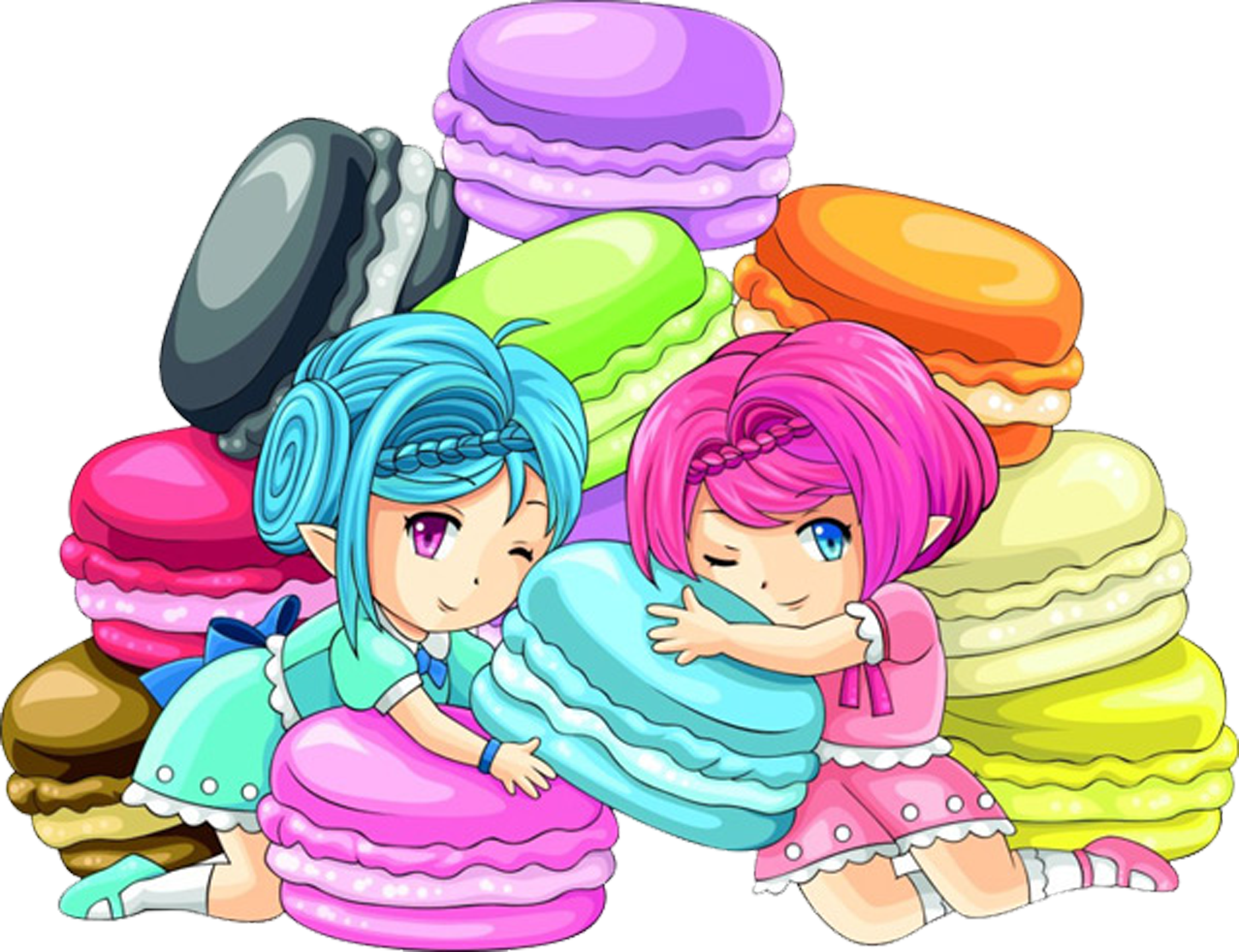 Macaron Dessert Illustration - Macaron (2268x1742), Png Download