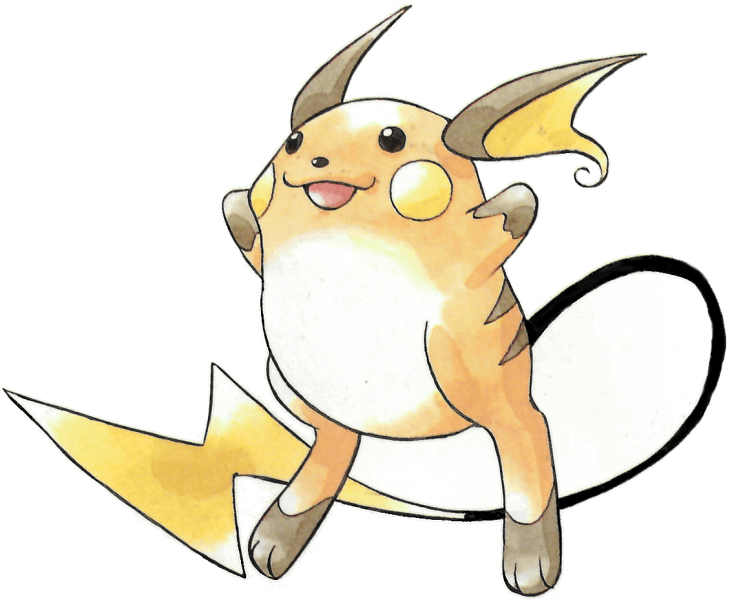 Png - Pokemon Raichu Ken Sugimori (730x600), Png Download