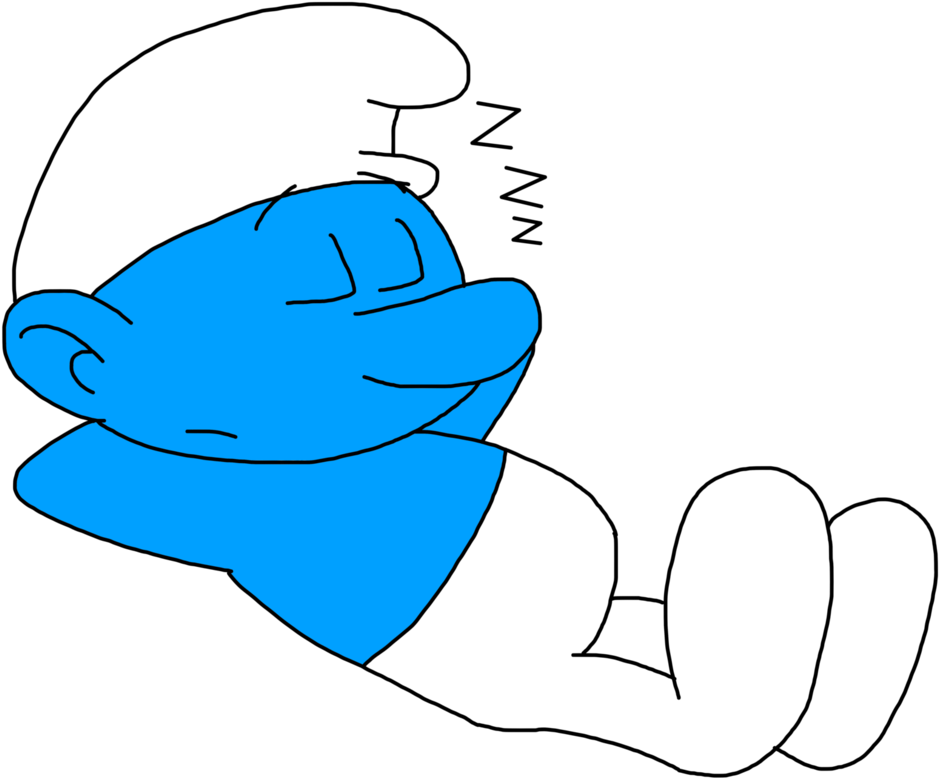Lazy Smurf Png (970x823), Png Download